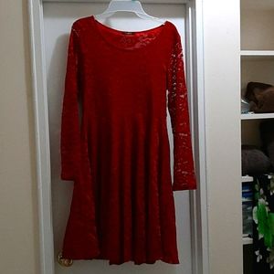 Red lacey dress